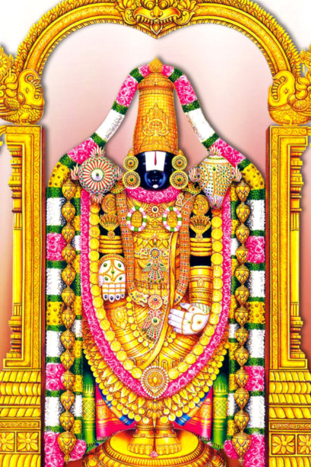 Sfondi Balaji or Venkateswara God Vishnu 640x960
