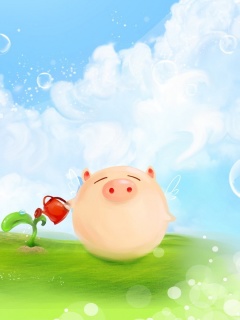 Pig Artwork wallpaper 240x320