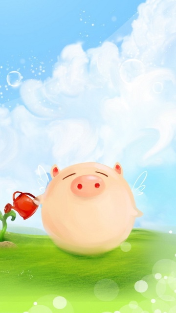 Fondo de pantalla Pig Artwork 360x640