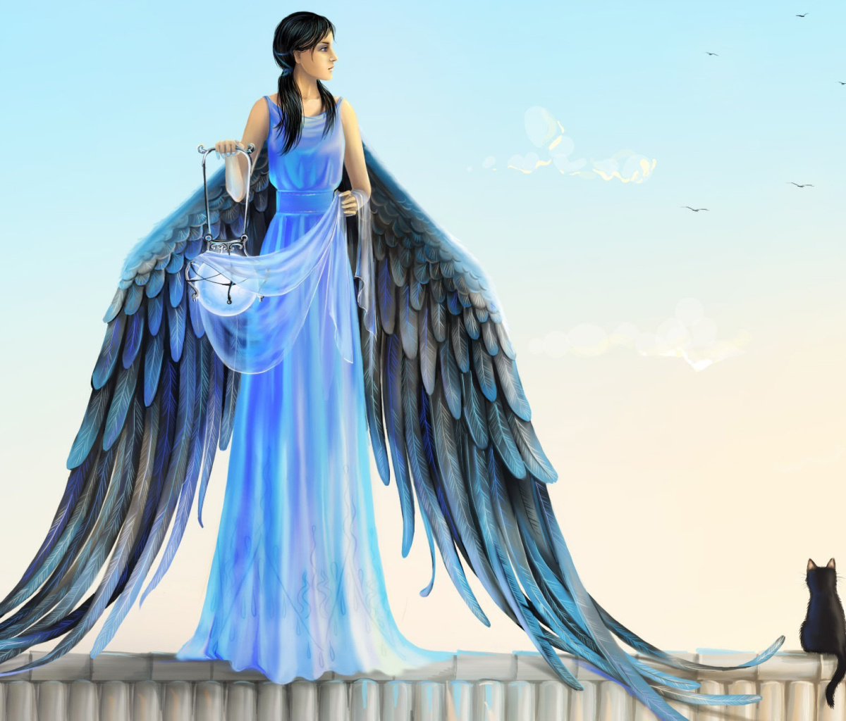 Fondo de pantalla Angel with Wings 1200x1024