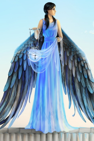 Обои Angel with Wings 320x480