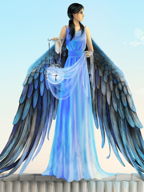 Angel with Wings wallpaper 480x640