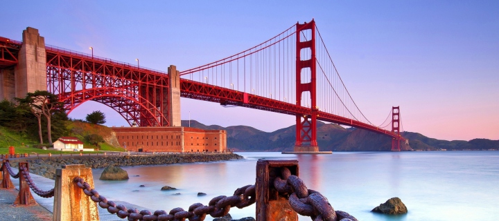 Das Golden Gate Bridge San Francisco Wallpaper 720x320