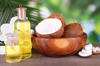 Coconut oil Background for Android, iPhone and iPad