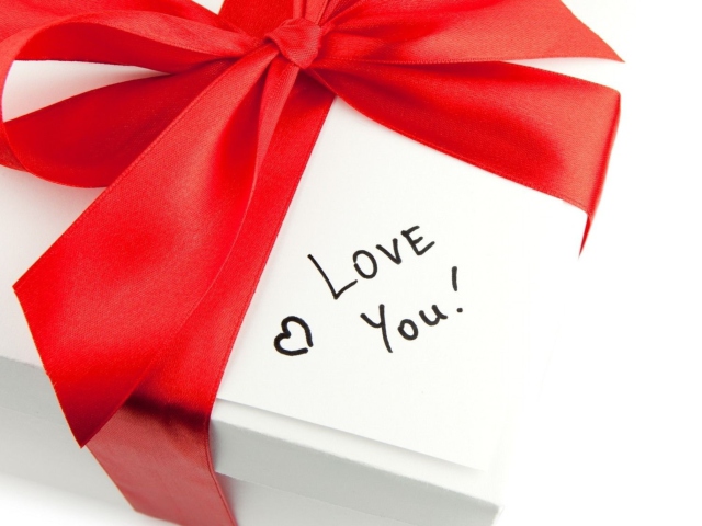 Обои I Love You Gift 640x480