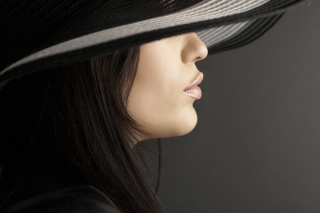 Woman in Black Hat Background for Android, iPhone and iPad