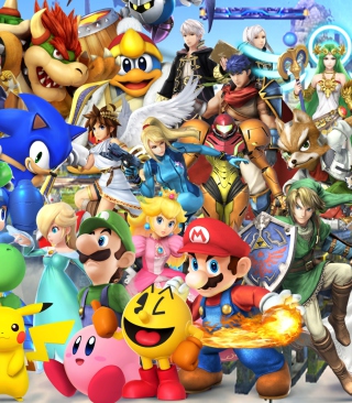 Kostenloses Super Smash Bros Wallpaper für 128x160