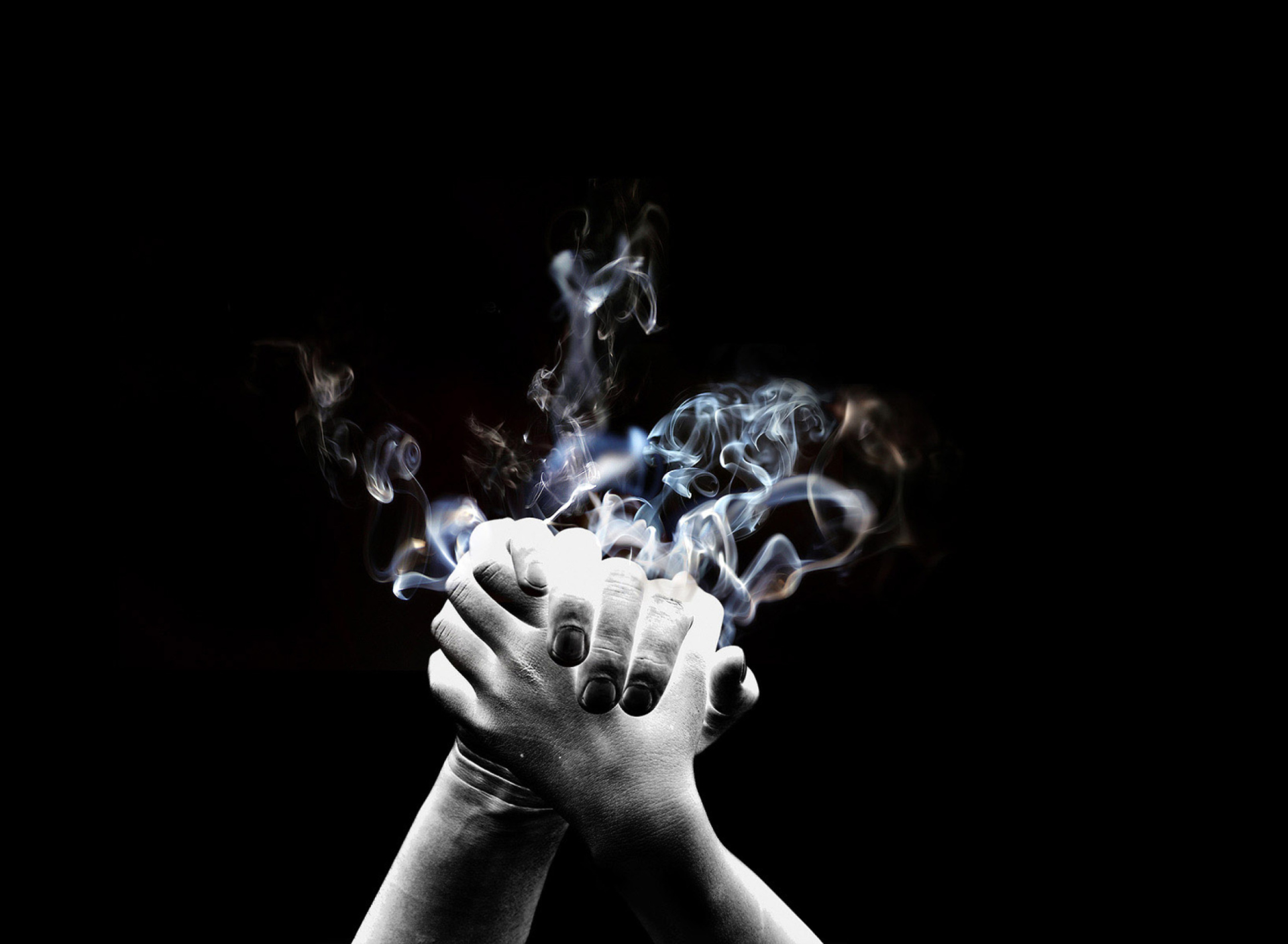 Fondo de pantalla Smoke Hands 1920x1408