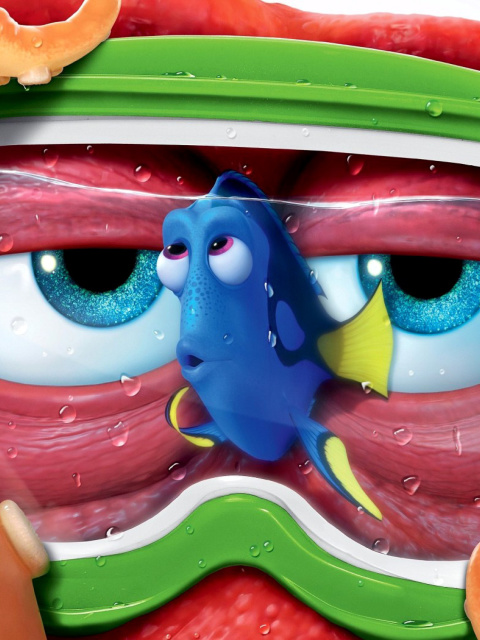 Fondo de pantalla Finding Dory 3D Film and Nemo Fish 480x640