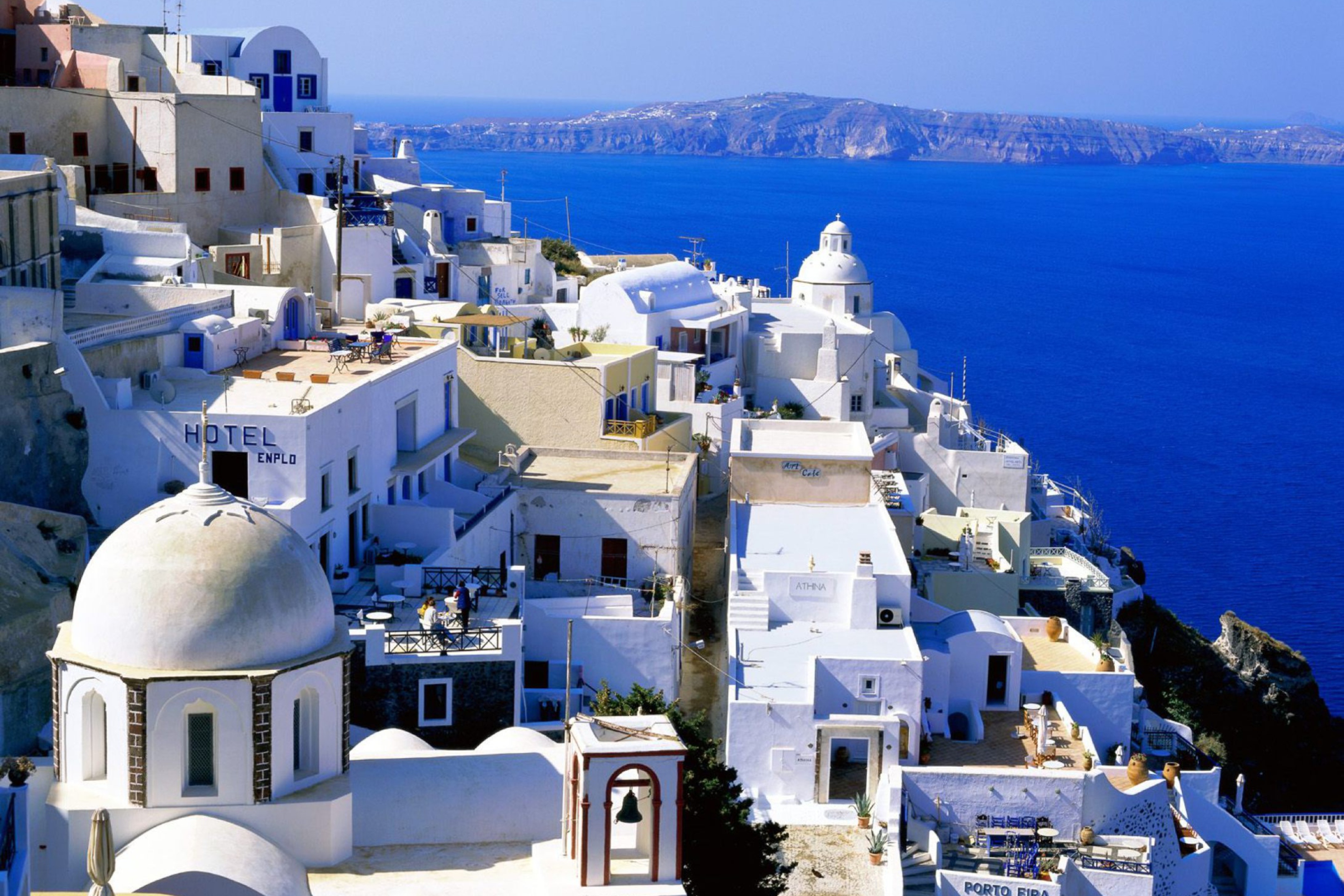 Fondo de pantalla Fira Santorini Greece 2880x1920