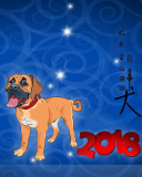Fondo de pantalla Happy New Year 2018 Dog Sign Horoscope 128x160