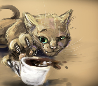 Kostenloses Sketch Of Funny Cat Wallpaper für iPad mini
