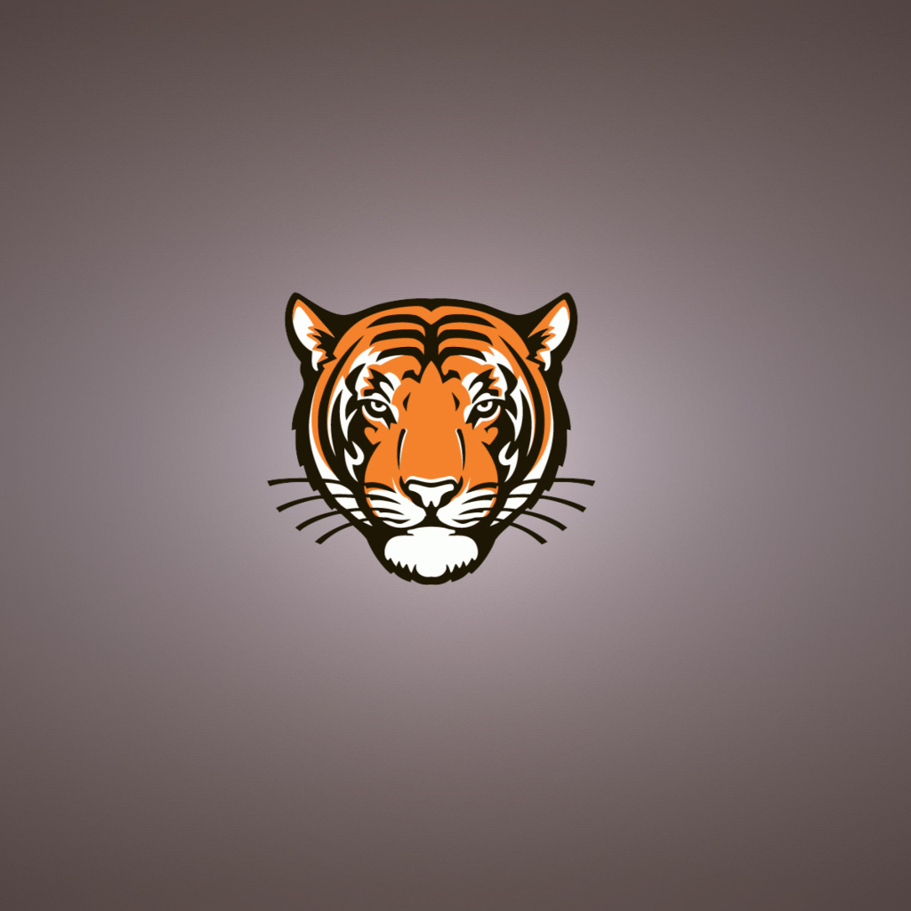 Обои Tiger Muzzle Illustration 1024x1024