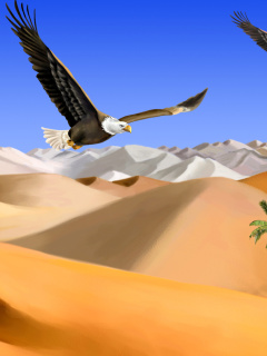 Das Desert Landscape Wallpaper 240x320