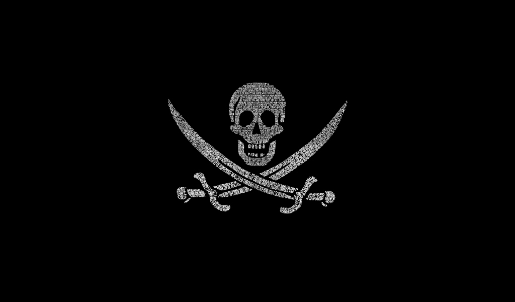 Das Pirates Flag Wallpaper 1024x600