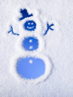 Das Winter, Snow And Snowman Wallpaper 240x320