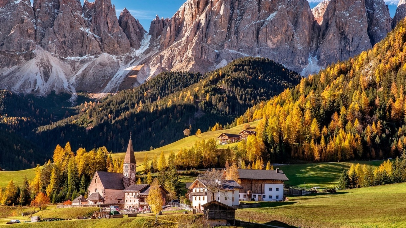 Sfondi Villnoss South Tyrol 1366x768