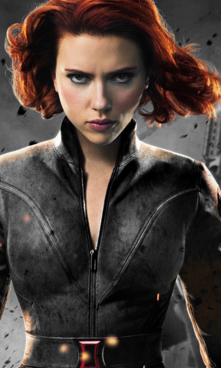 Fondo de pantalla Black Widow - The Avengers 2012 768x1280