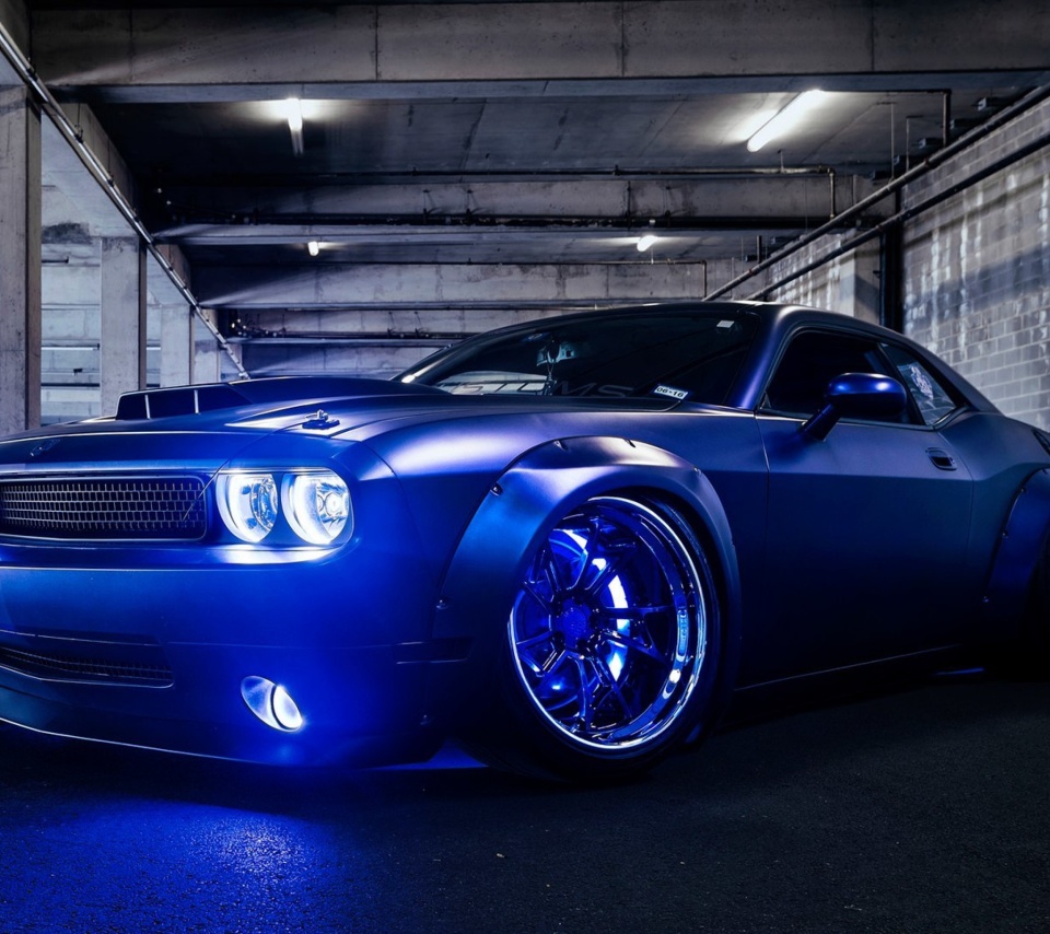 Blue Dodge Challenger wallpaper 960x854