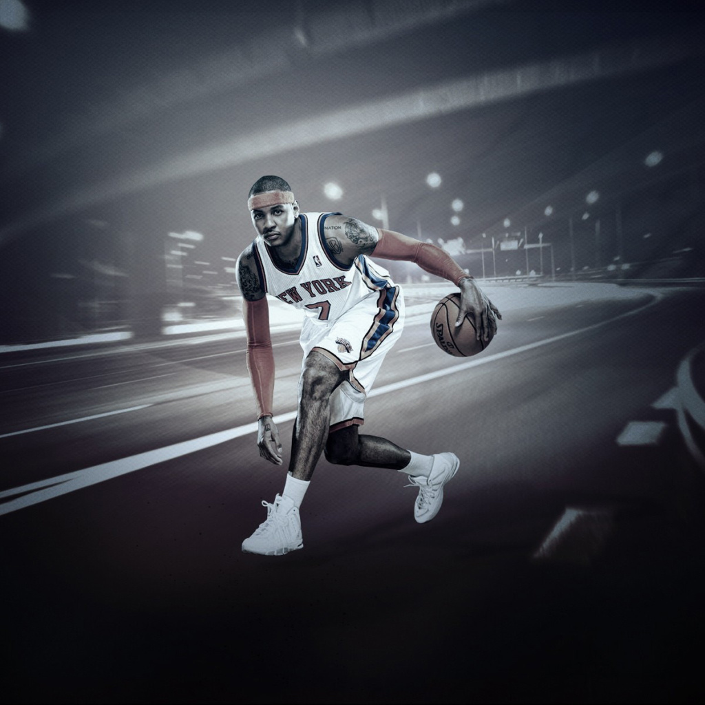 Das Carmelo Anthony from New York Knicks NBA Wallpaper 1024x1024