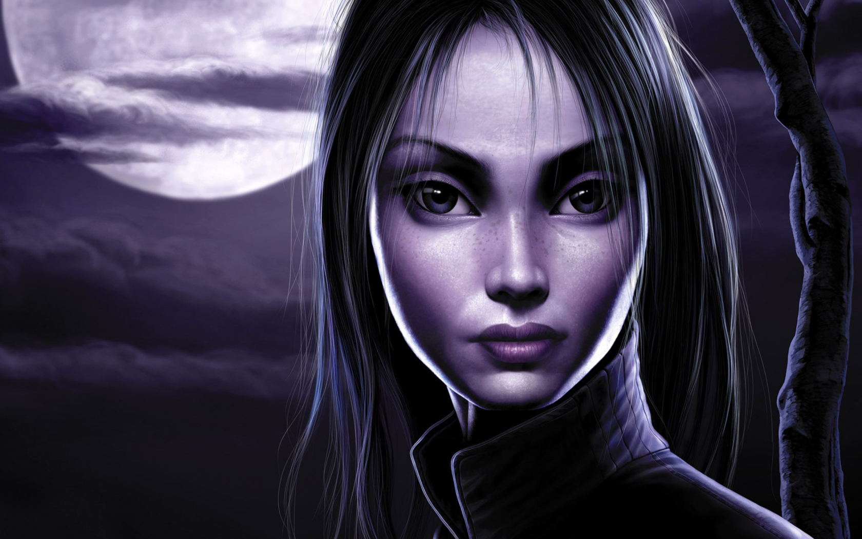 Screenshot №1 pro téma Moonlight Girl 1680x1050