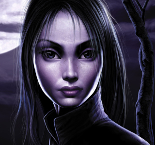 Kostenloses Moonlight Girl Wallpaper für iPad 2