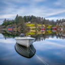 Norway town landscape wallpaper 128x128