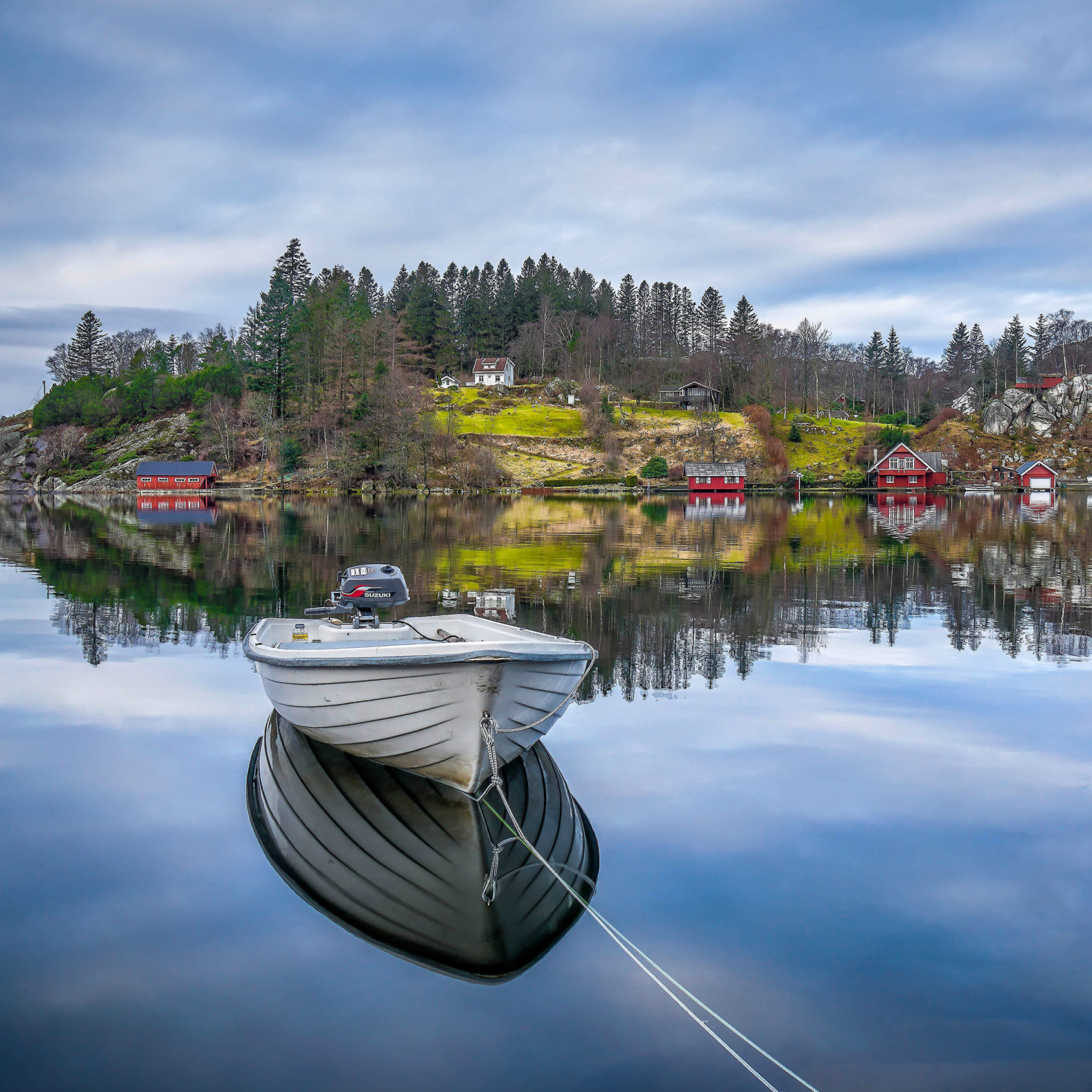 Das Norway town landscape Wallpaper 2048x2048