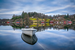 Norway town landscape Background for Android, iPhone and iPad