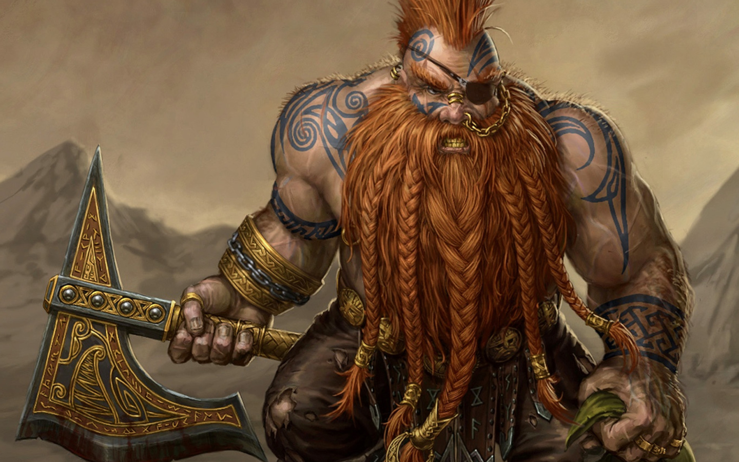 Screenshot №1 pro téma Dwarf Slayer 1440x900