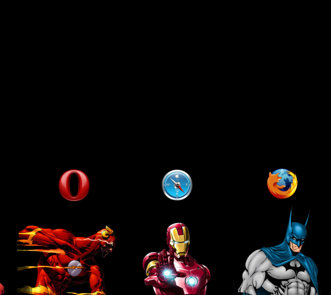 Fondo de pantalla Browsers Chrome, Opera, Firefox, Safari 1080x960