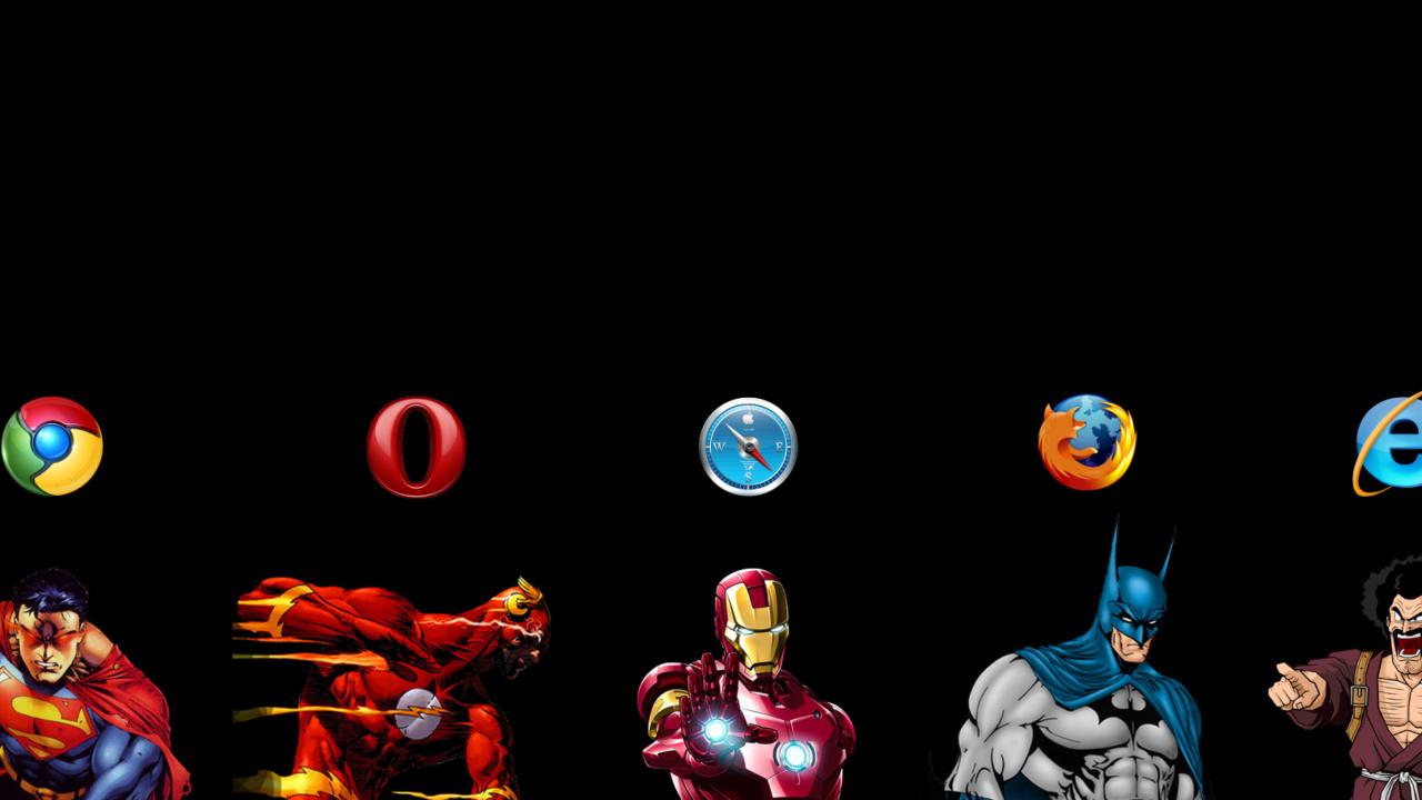 Das Browsers Chrome, Opera, Firefox, Safari Wallpaper 1280x720