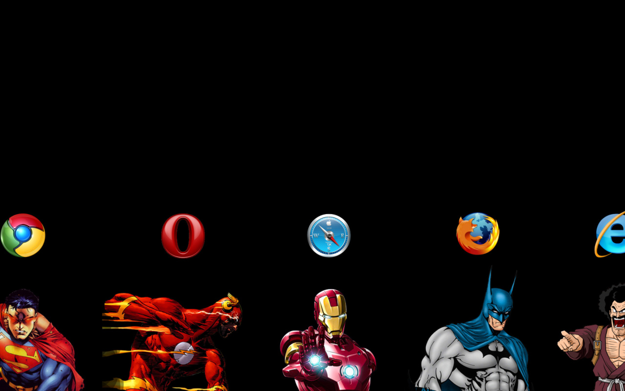 Fondo de pantalla Browsers Chrome, Opera, Firefox, Safari 1280x800