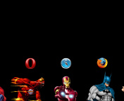 Das Browsers Chrome, Opera, Firefox, Safari Wallpaper 176x144