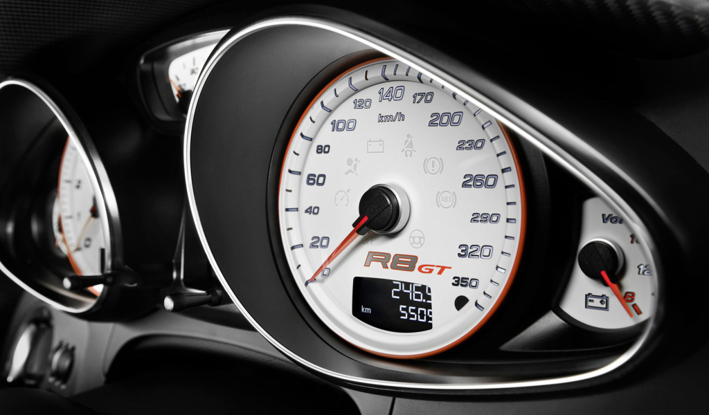 Screenshot №1 pro téma Audi R8 Gt Speedometer 1024x600