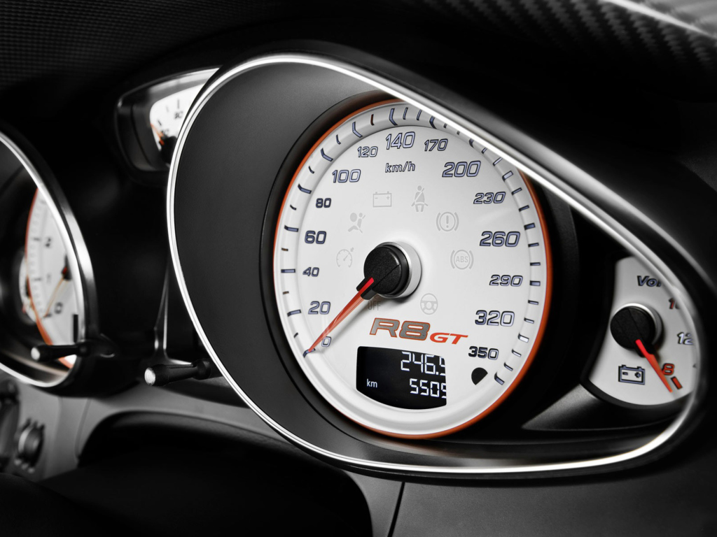 Fondo de pantalla Audi R8 Gt Speedometer 1024x768