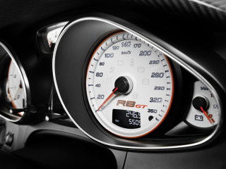 Das Audi R8 Gt Speedometer Wallpaper 320x240