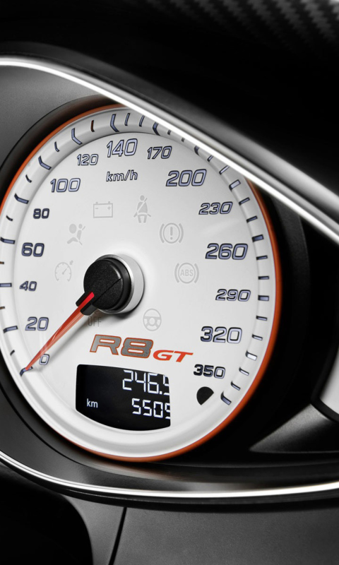 Screenshot №1 pro téma Audi R8 Gt Speedometer 480x800