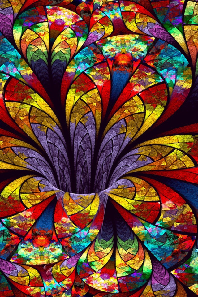 Fractal Flower wallpaper 640x960