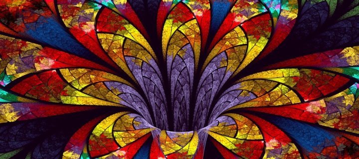 Das Fractal Flower Wallpaper 720x320