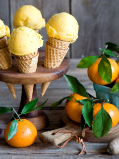 Das Tangerine Ice Cream Wallpaper 240x320