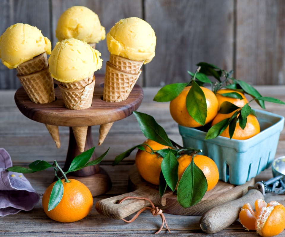 Sfondi Tangerine Ice Cream 960x800