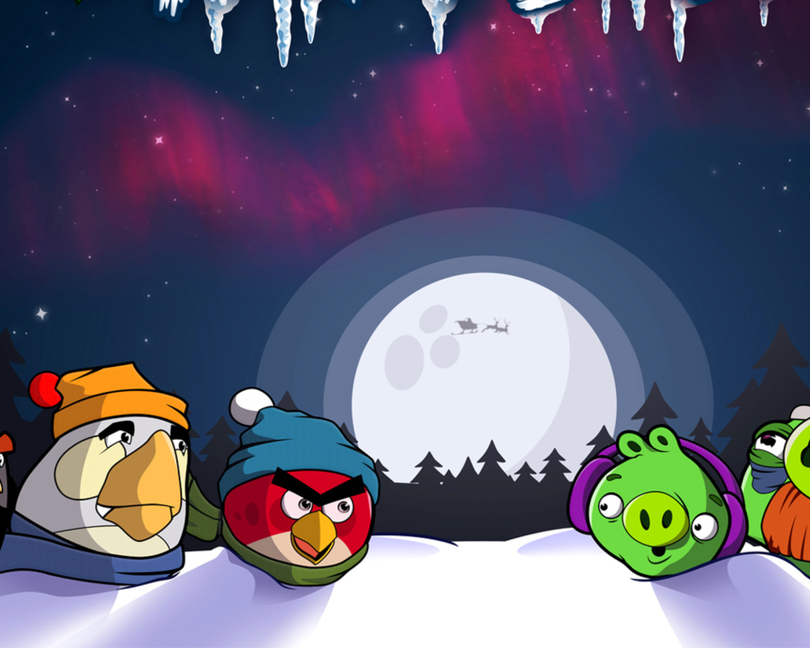 Screenshot №1 pro téma Angry Bird Christmas 1600x1280