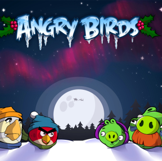 Angry Bird Christmas - Obrázkek zdarma pro iPad Air
