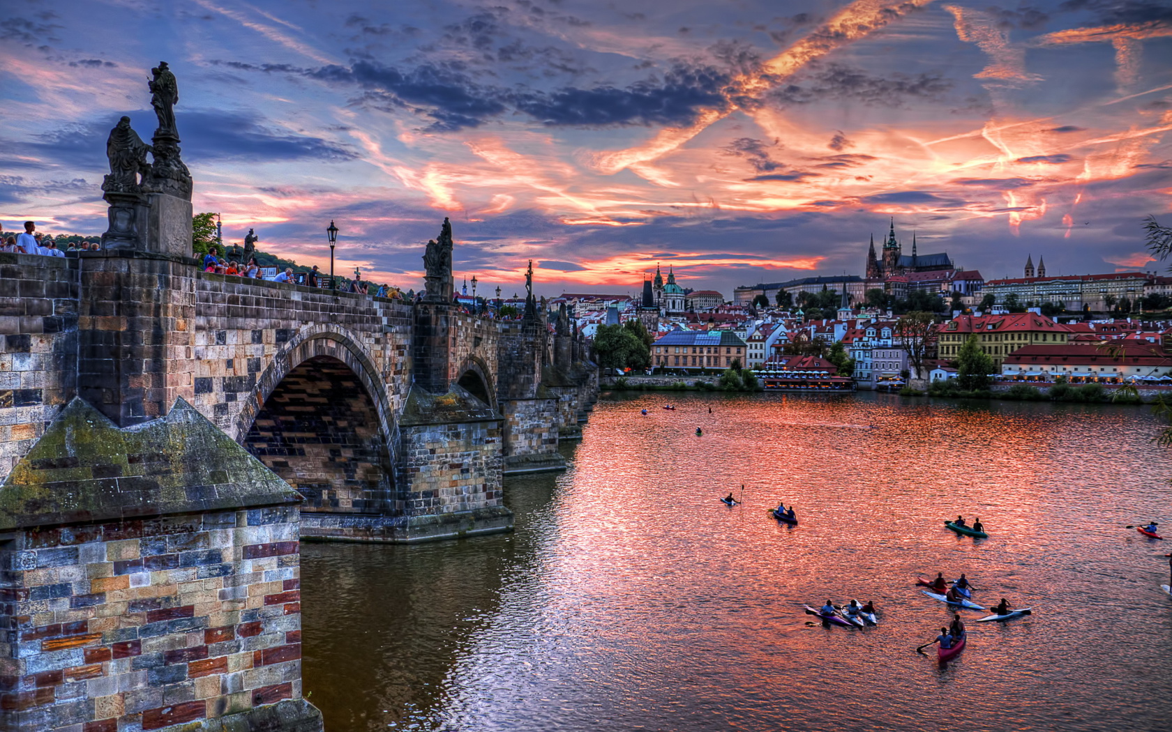 Screenshot №1 pro téma Charles Bridge in Prague 1680x1050