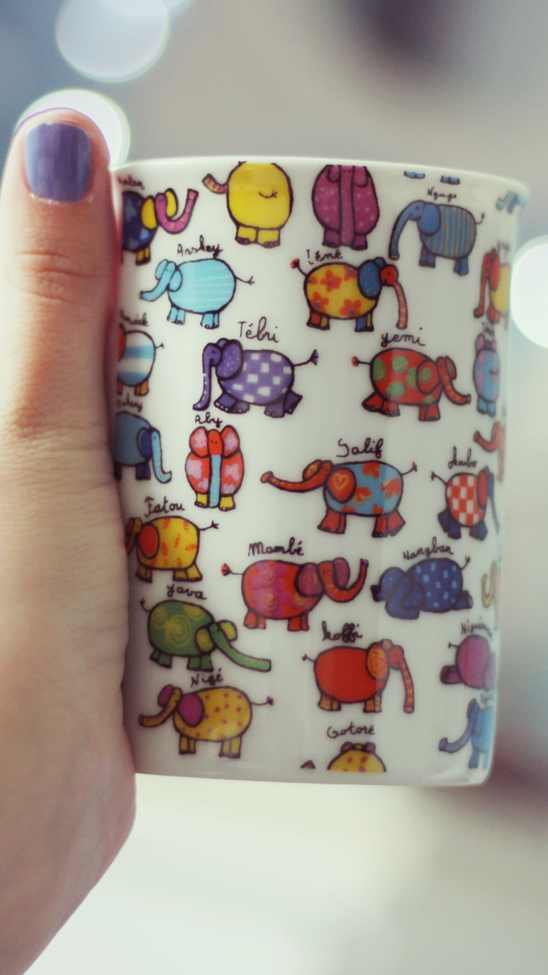 Das Funny Mug With Elephants Wallpaper 1080x1920