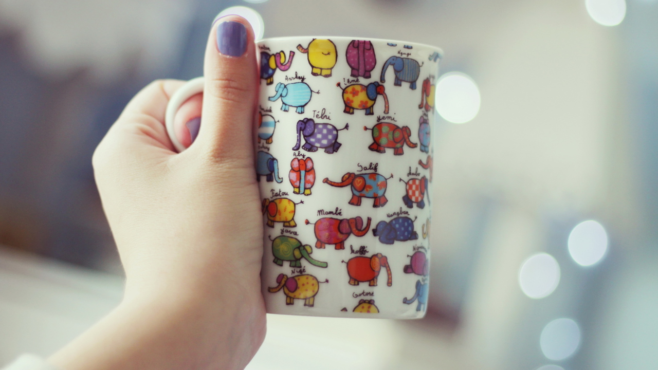 Funny Mug With Elephants wallpaper 1280x720