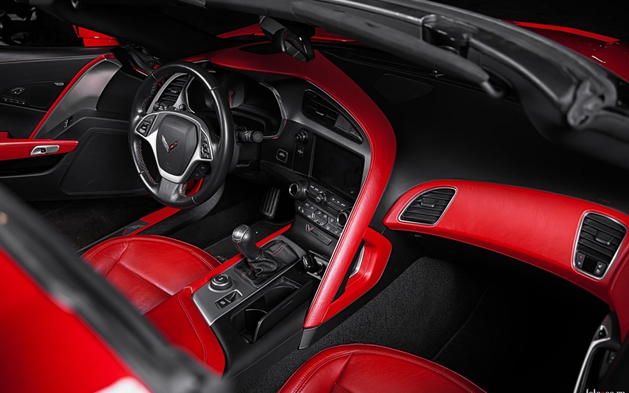 Обои Corvette Stingray C7 Interior 1280x800