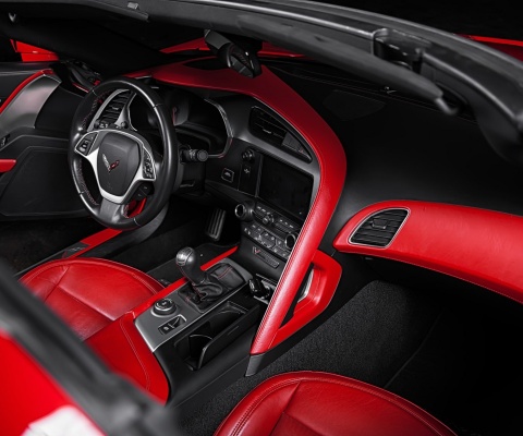 Sfondi Corvette Stingray C7 Interior 480x400