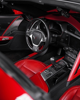 Kostenloses Corvette Stingray C7 Interior Wallpaper für 640x960